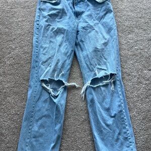 Abercrombie & Fitch Blue Boyfriend Jeans Distressed